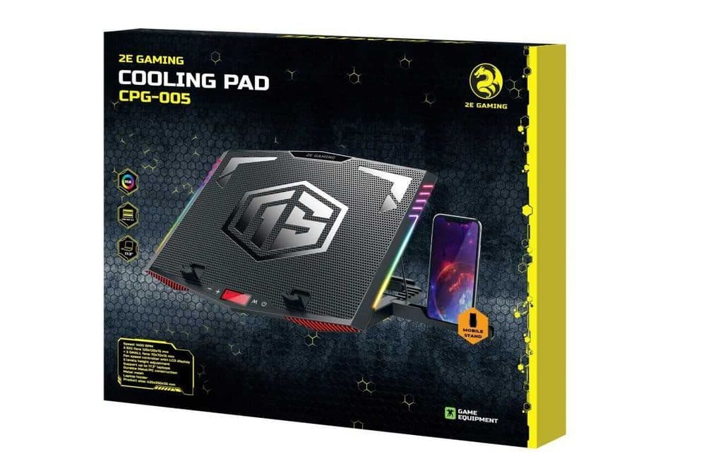Подставка для ноутбука с шестью кулерами и RGB подсветкой