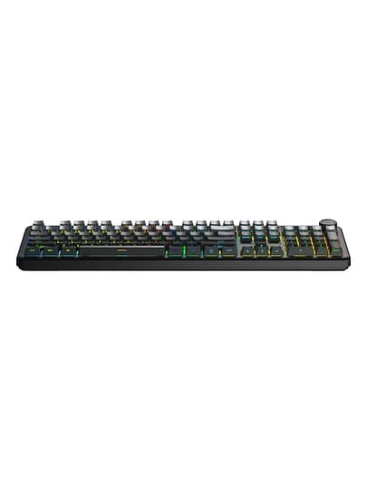 Игровая клавиатура AULA F108 Pro, механическая, tri-mode, RGB, экран и крутилка — Тёмно-серый