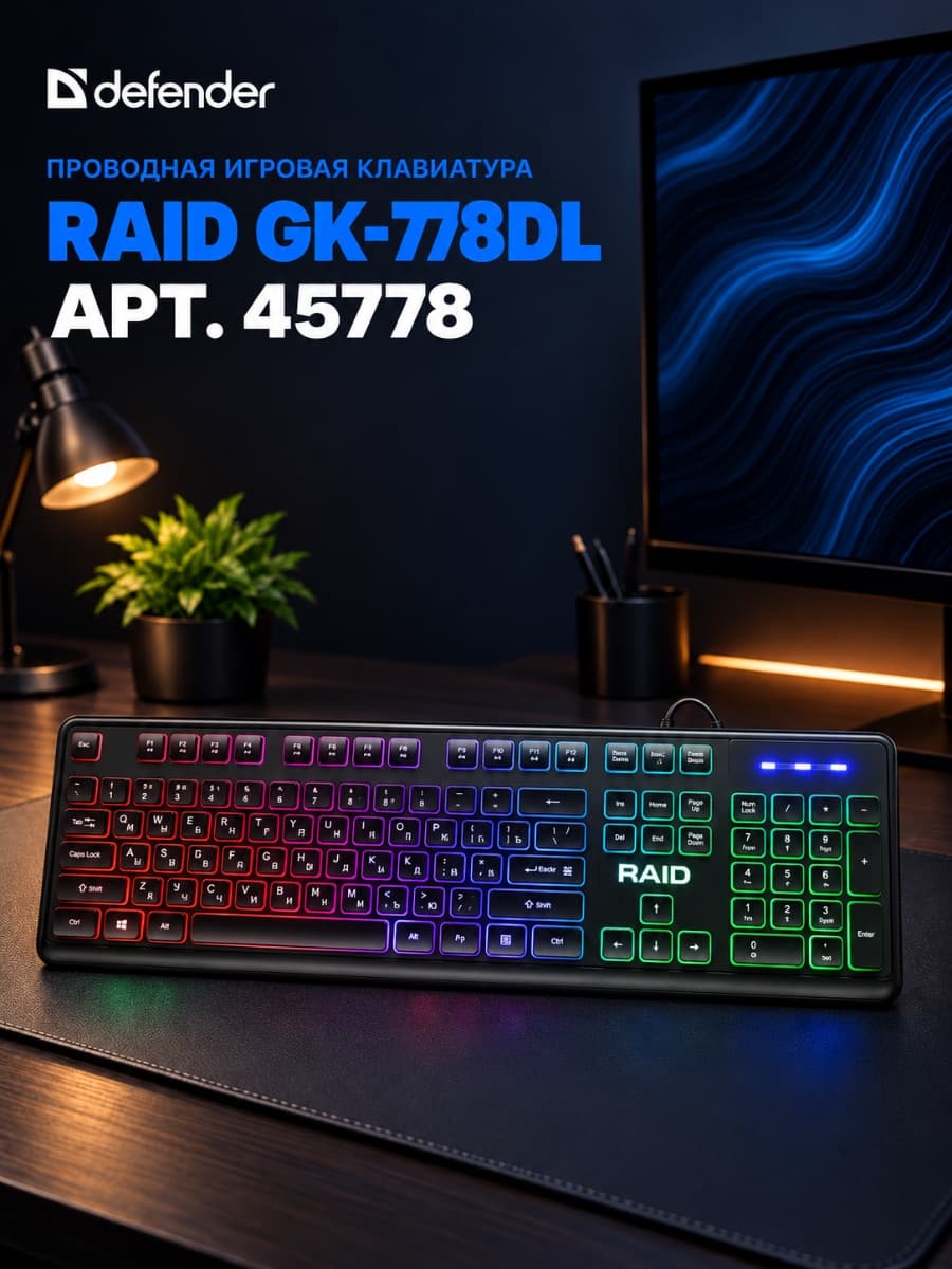 ⌨️ ИГРОВАЯ КЛАВИАТУРА DEFENDER RAID GK-778DL
