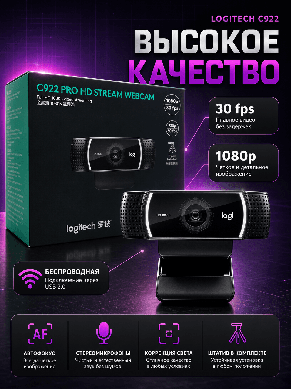Webcam C922 pro HD stream