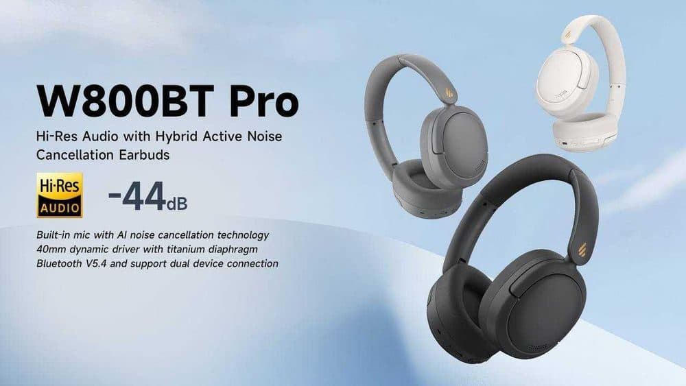 Наушники с активным шумоподавлением Edifier W800BT Pro